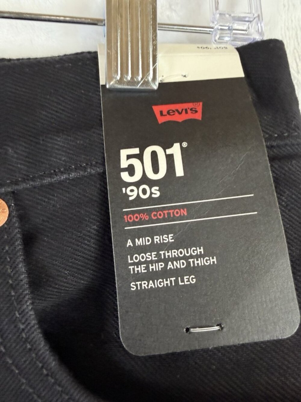 Levis 501 Jeans Women 26 Black Button Fly 26x30 100% Cotton Denim Levis New NWT